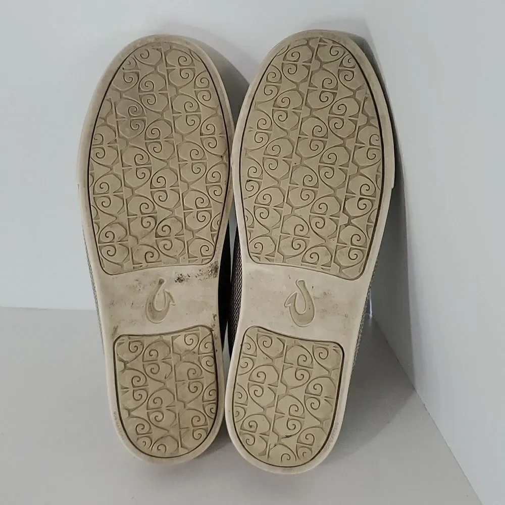 OLUKAI Pehuea Li Women's Slip On Sneakers Drop-in Heel Tapa Size 10